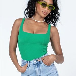 Princess Polly Crosby Bodysuit Green